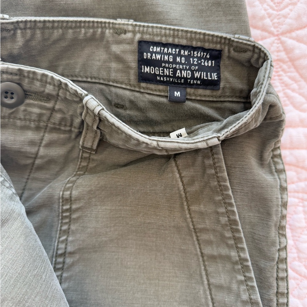 Imogene + willie blake military trouser in olive Size M.